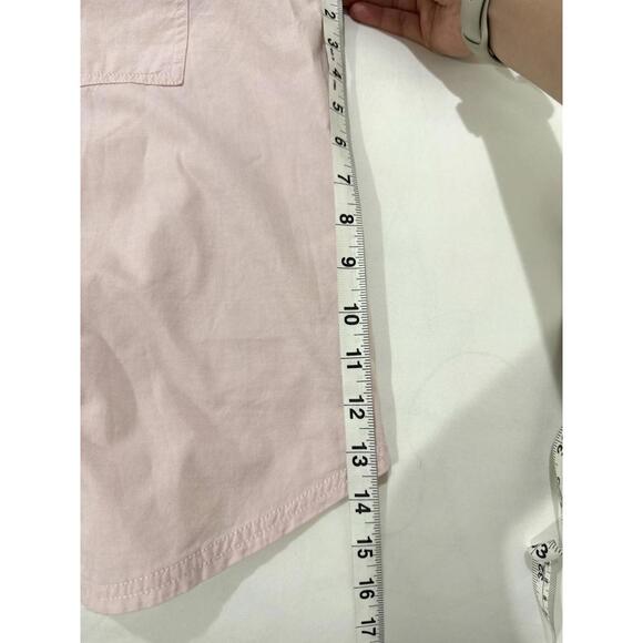 Free People Tommy Oxford Pink and White Tailored Oversized Button Up- Size Small - Picture 7 of 7